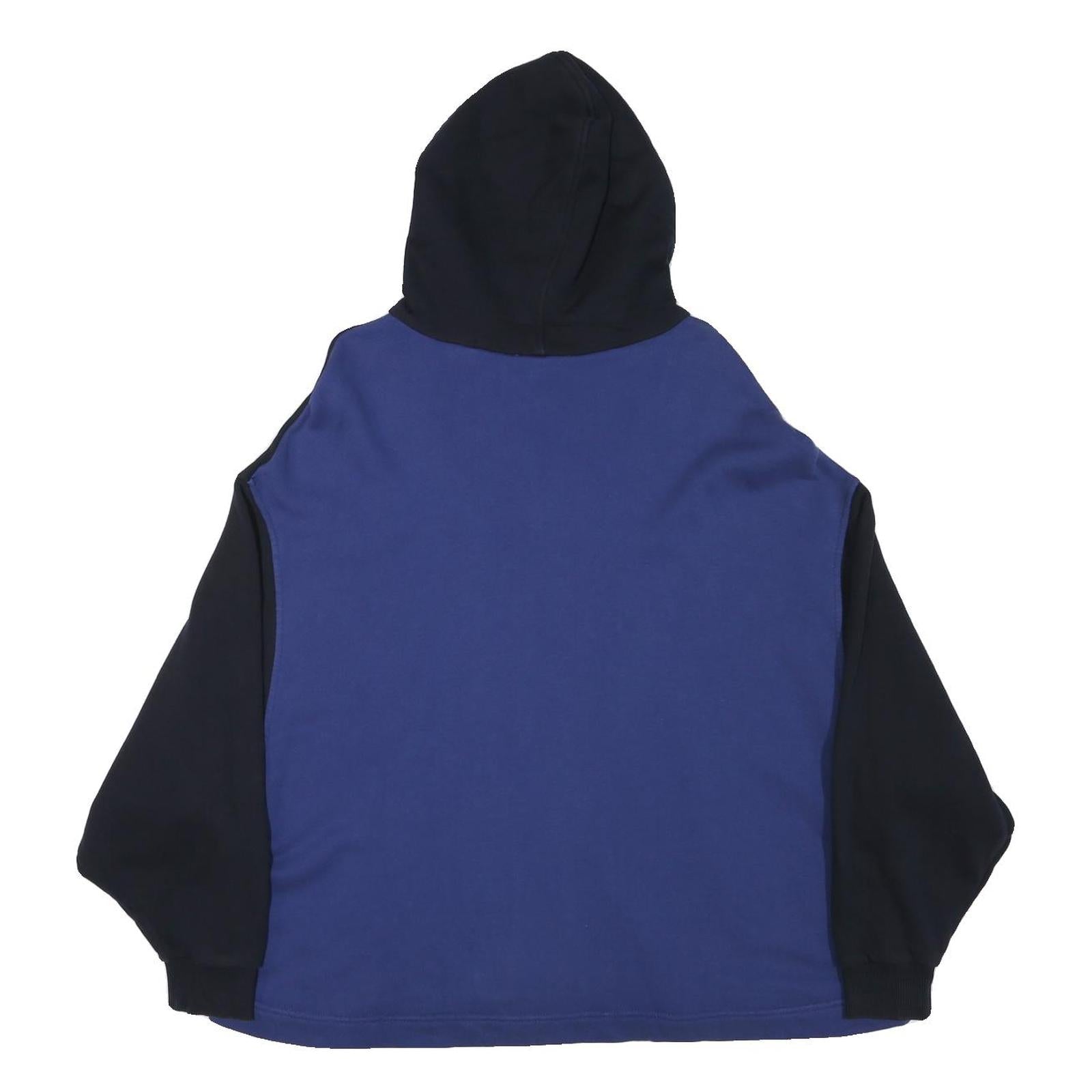 MARC O'POLO Womens Black & Blue Cotton Blend Hoodie S ¼ Zip Casual Sweatshirt