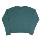 DKNY Womens Green Crew Neck XS Cotton Blend Sweatshirt Pullover DKNY Logo