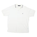 NAUTICA Mens White Polo Shirt L Cotton Blend Short Sleeve Classic Logo