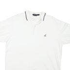 NAUTICA Mens White Polo Shirt L Cotton Blend Short Sleeve Classic Logo