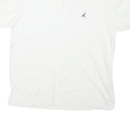 NAUTICA Mens White Polo Shirt L Cotton Blend Short Sleeve Classic Logo