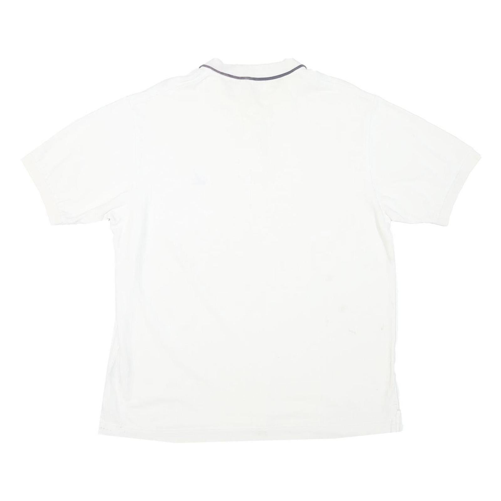 NAUTICA Mens White Polo Shirt L Cotton Blend Short Sleeve Classic Logo