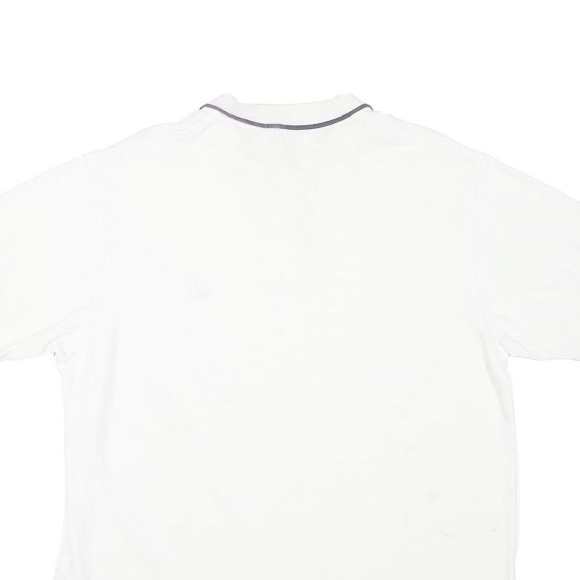 NAUTICA Mens White Polo Shirt L Cotton Blend Short Sleeve Classic Logo