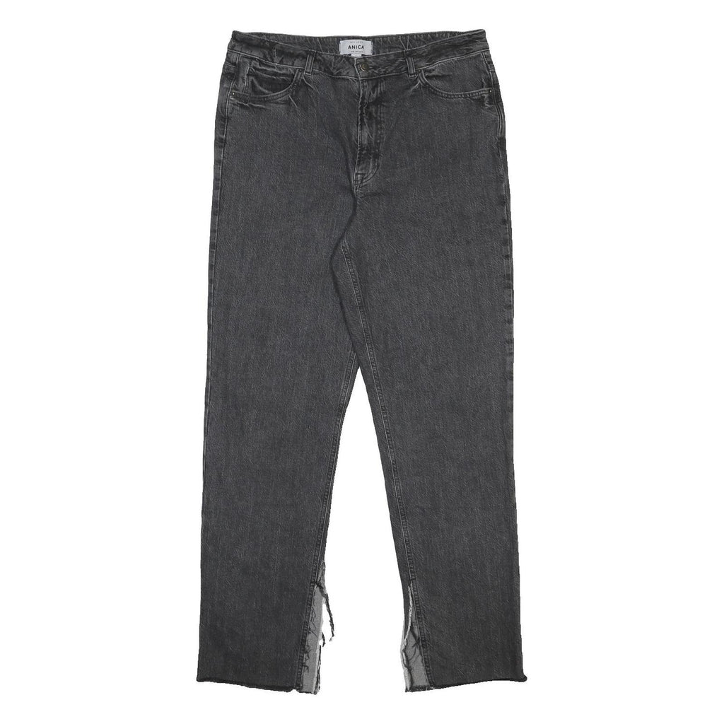 NEW LOOK Womens Grey Denim Regular Fit Straight Leg Cotton Blend Jeans W33 L32