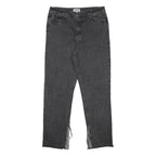NEW LOOK Womens Grey Denim Regular Fit Straight Leg Cotton Blend Jeans W33 L32