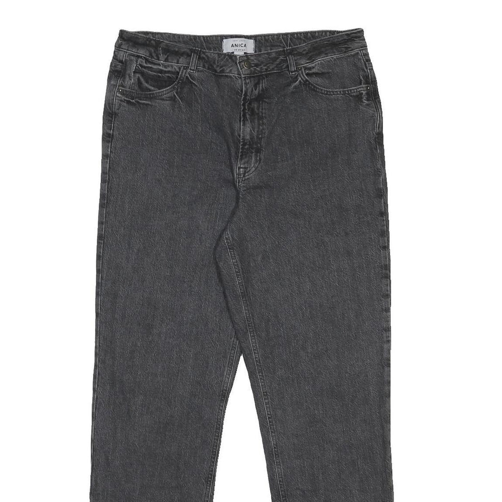 NEW LOOK Womens Grey Denim Regular Fit Straight Leg Cotton Blend Jeans W33 L32
