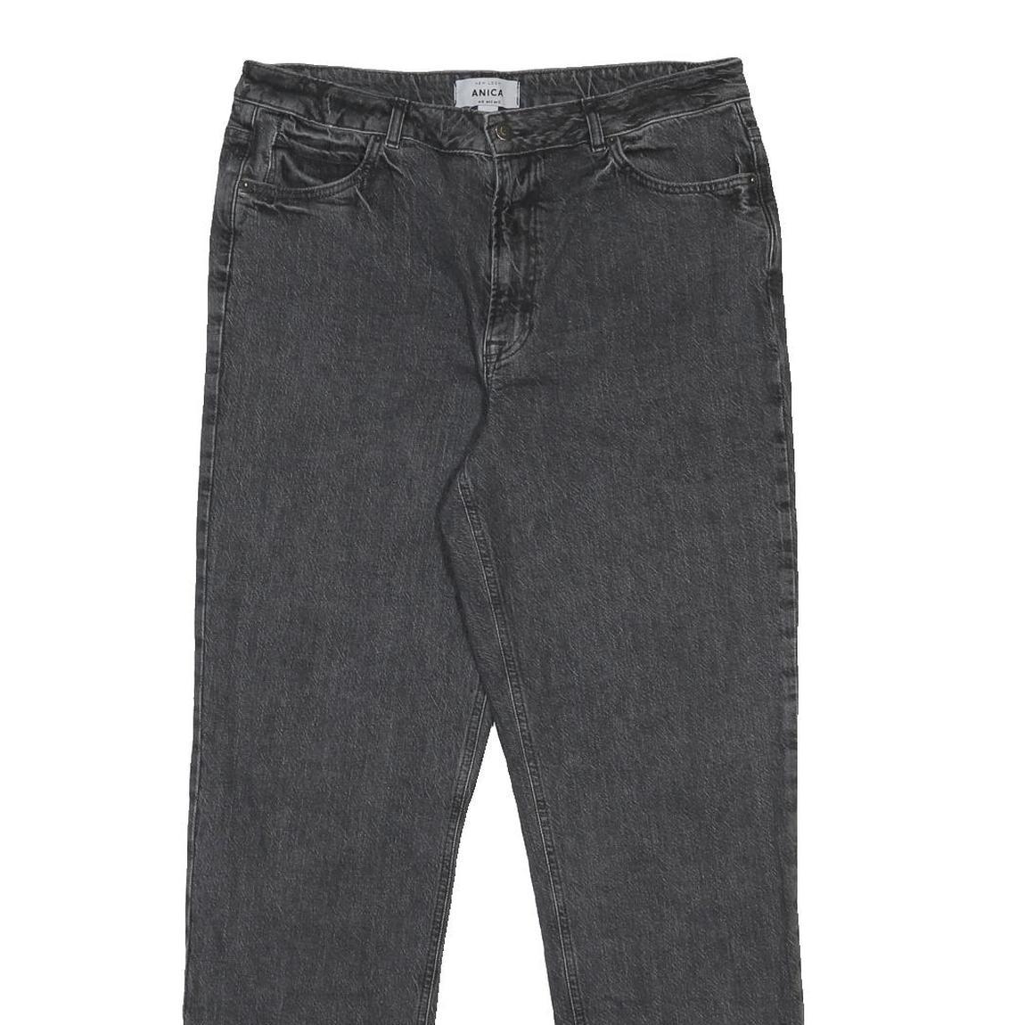NEW LOOK Womens Grey Denim Regular Fit Straight Leg Cotton Blend Jeans W33 L32