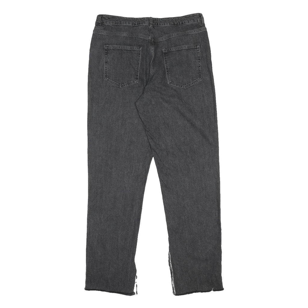 NEW LOOK Womens Grey Denim Regular Fit Straight Leg Cotton Blend Jeans W33 L32