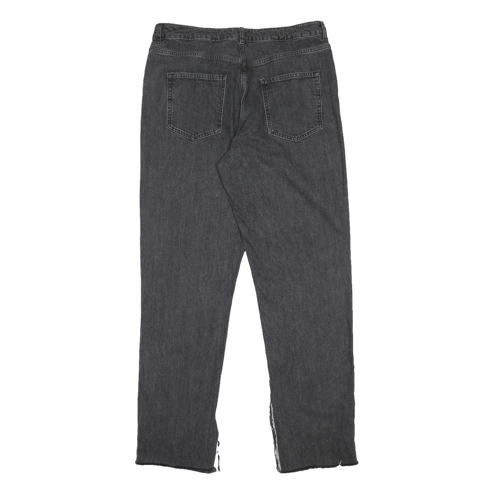 NEW LOOK Womens Grey Denim Regular Fit Straight Leg Cotton Blend Jeans W33 L32