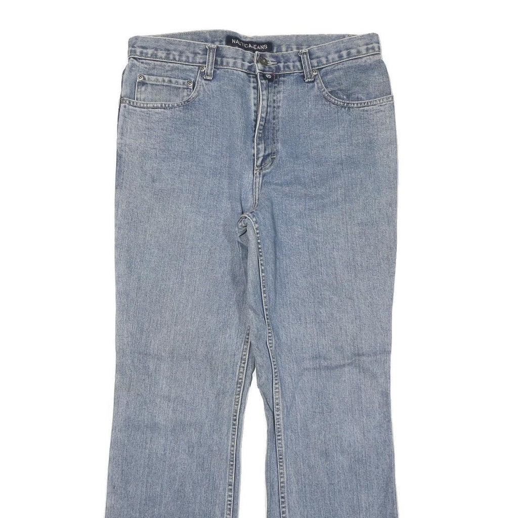 NAUTICA Mens Jeans Blue Regular Straight Denim Medium W32 L30 Casual Zip Cotton