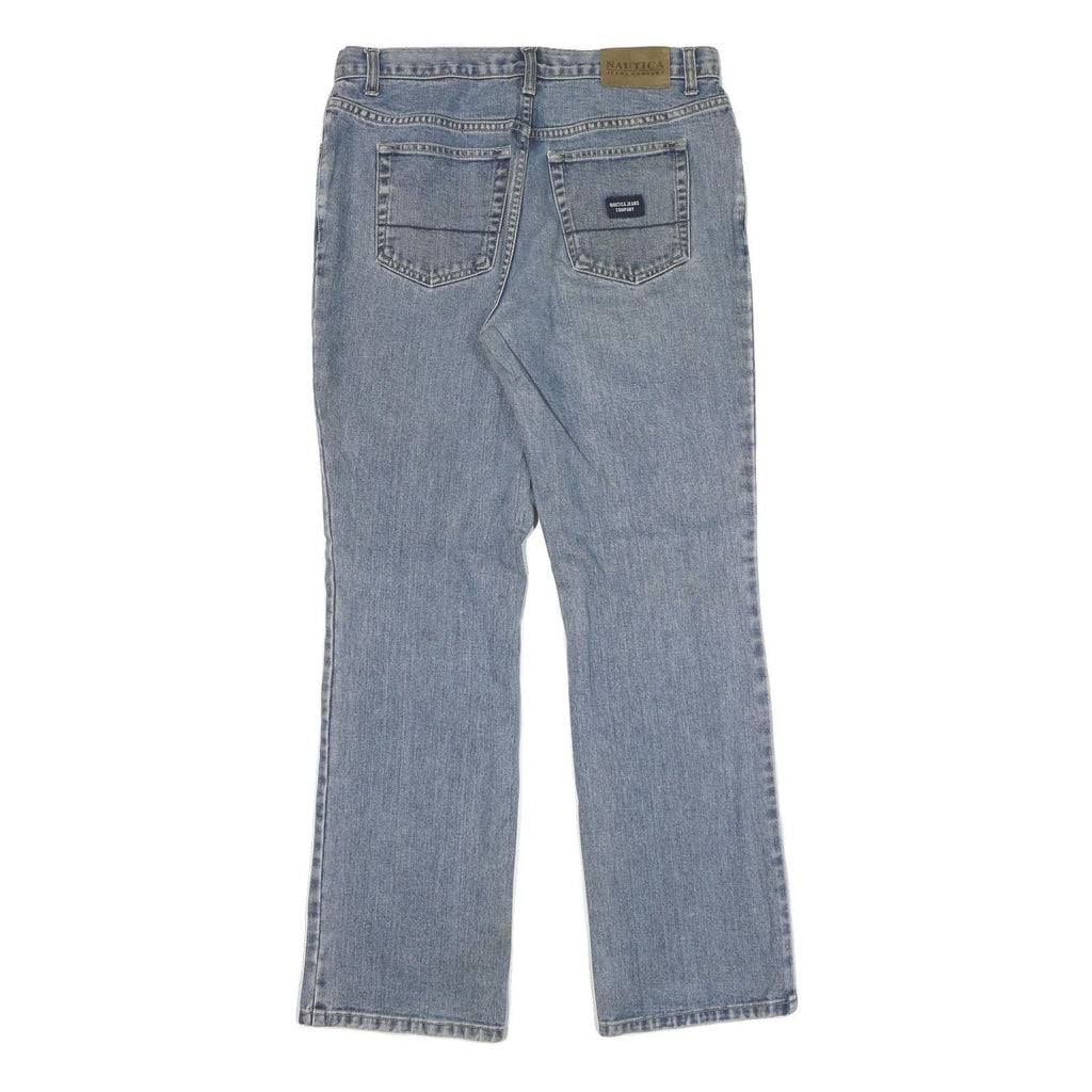NAUTICA Mens Jeans Blue Regular Straight Denim Medium W32 L30 Casual Zip Cotton