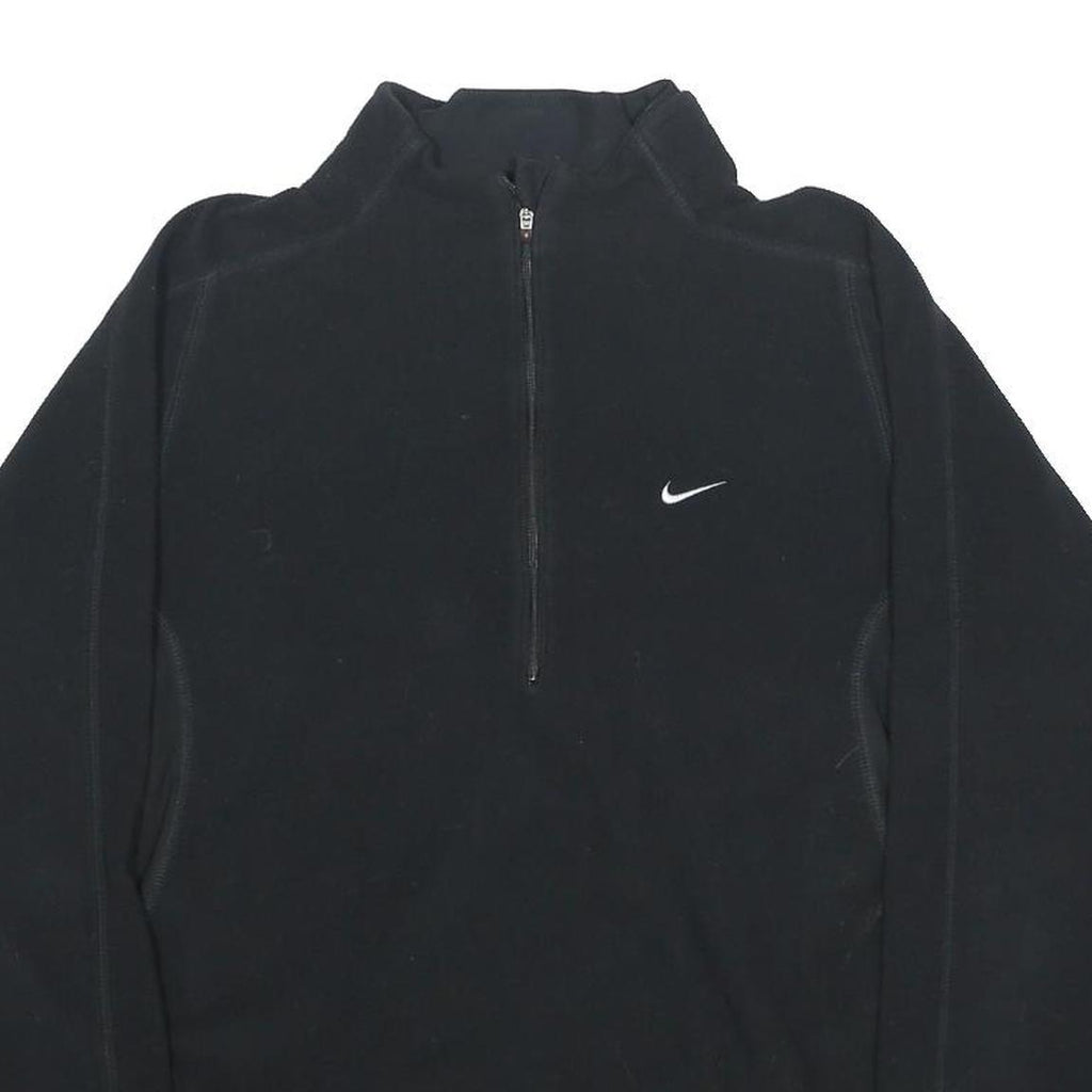 NIKE Mens Black Plain Pullover Crew Neck Basic Knit S Sports Jumper Polyester