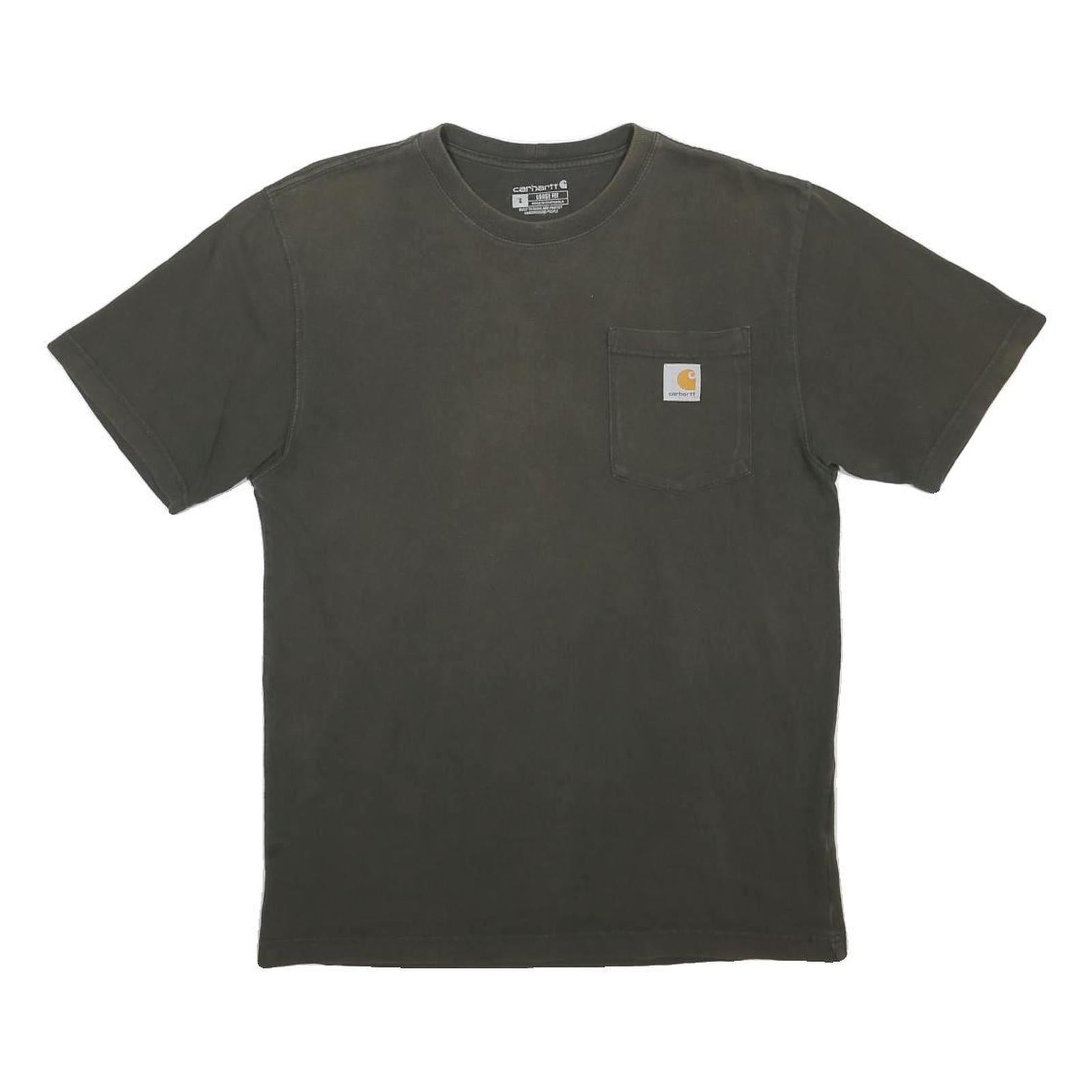 CARHARTT Mens Black Graphic T-Shirt S Short Sleeve Crew Neck Workwear
