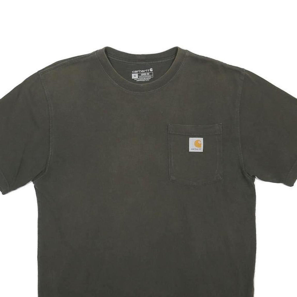 CARHARTT Mens Black Graphic T-Shirt S Short Sleeve Crew Neck Workwear