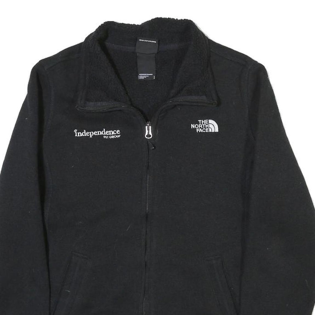 THE NORTH FACE Womens Black Jacket L Polyester Blend Zip Fleece Outdoor Warm