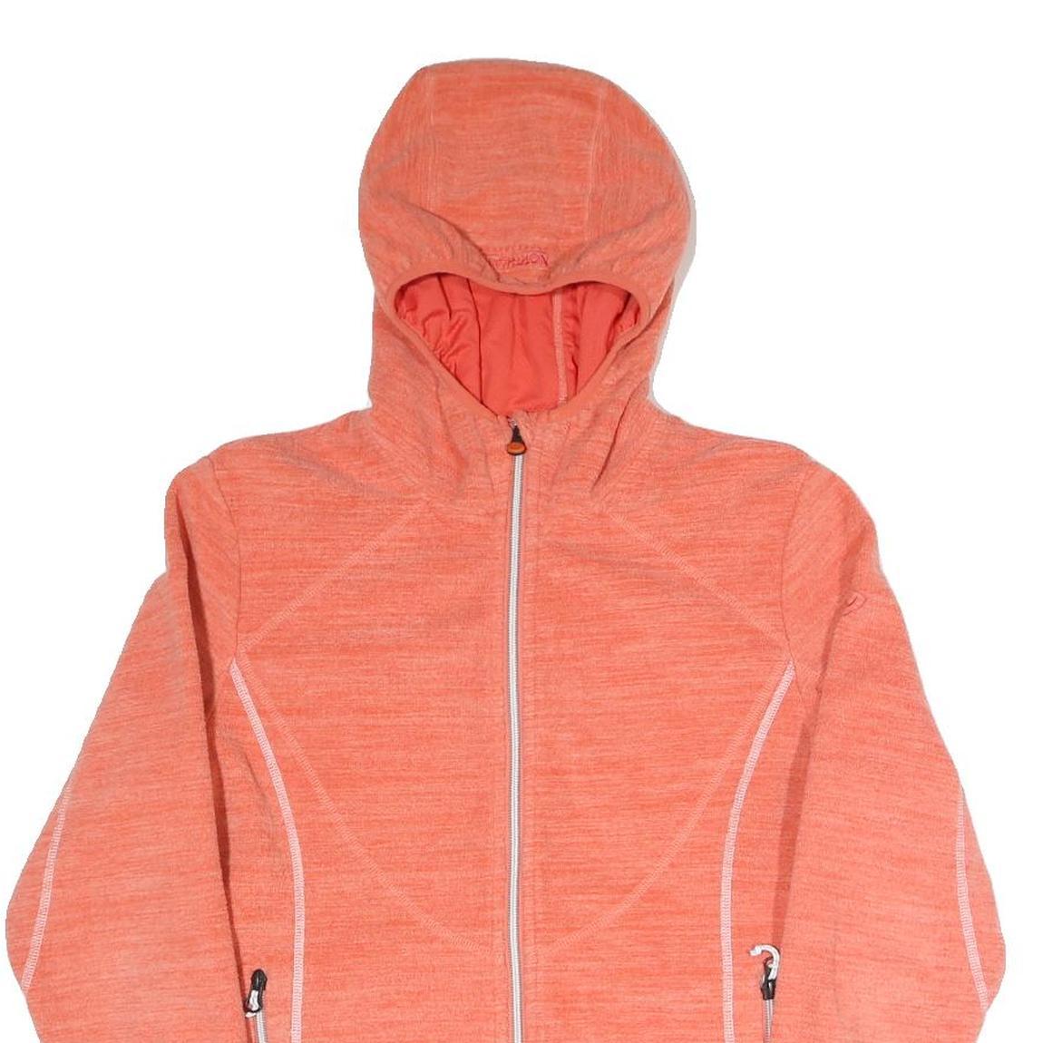 NORTHLAND PROFESSIONAL Womens Orange Hooded Jacket M Polyester Blend Plain Zip