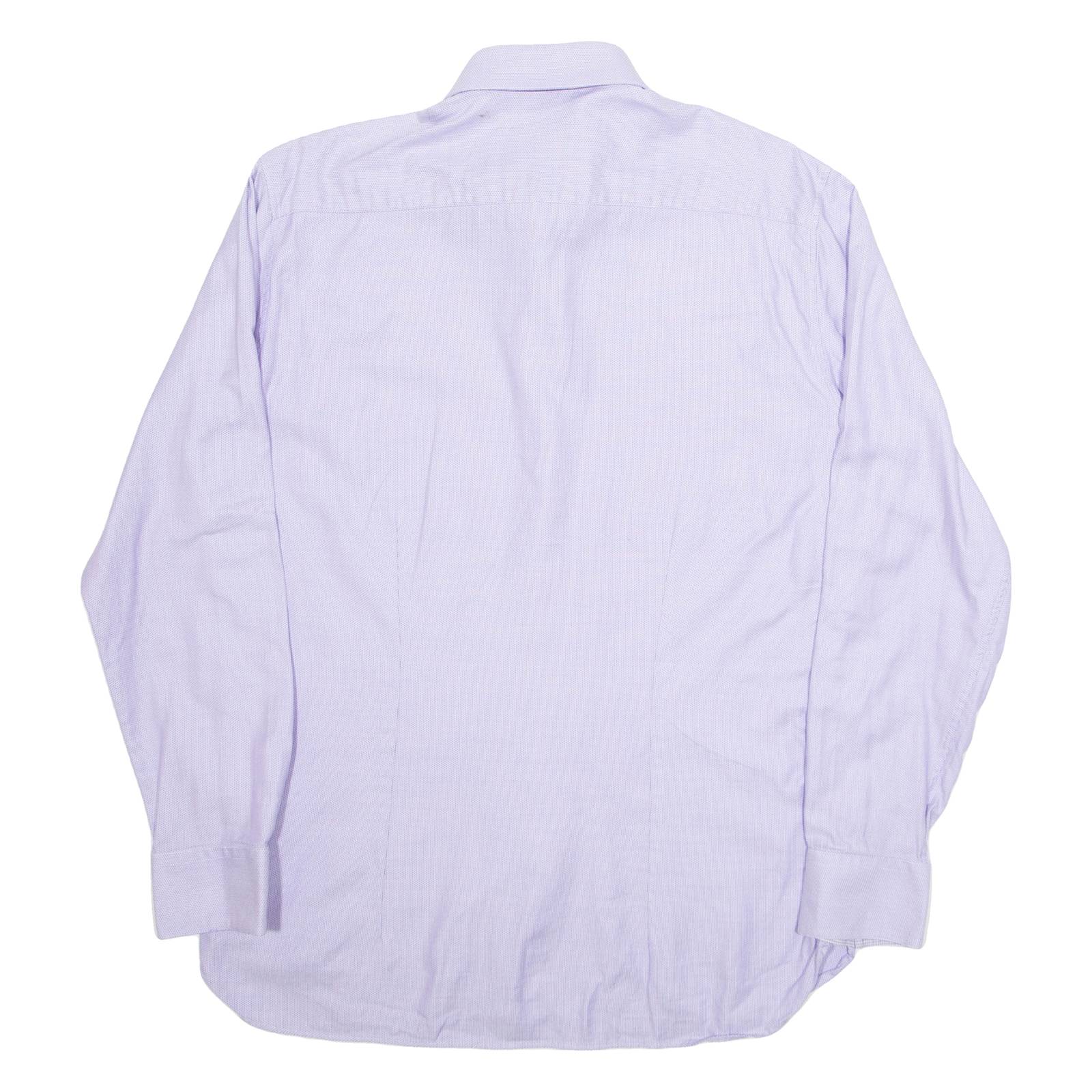 TED BAKER Endurance Mens Plain Shirt Purple Long Sleeve XL
