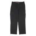 DICKIES Mens Black Relaxed Straight Trousers W30 L29 Cargo Cotton Blend
