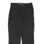 DICKIES Mens Black Relaxed Straight Trousers W30 L29 Cargo Cotton Blend