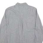 WOOLRICH Mens Grey Plain Cotton Shirt M Classic Button Pocket Casual