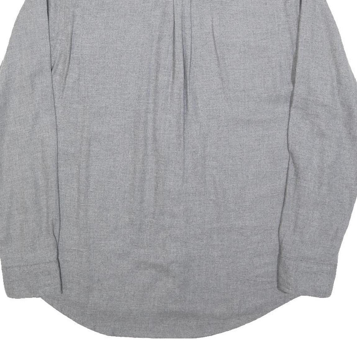 WOOLRICH Mens Grey Plain Cotton Shirt M Classic Button Pocket Casual