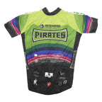 CASTRELLI Mens Green & Black Graphic Cycling Jersey XL Short Sleeve Crew Neck