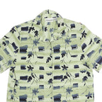 ALFRED DUNNER Womens Green Printed Short Sleeve Collared Shirt UK 10 Comfortable