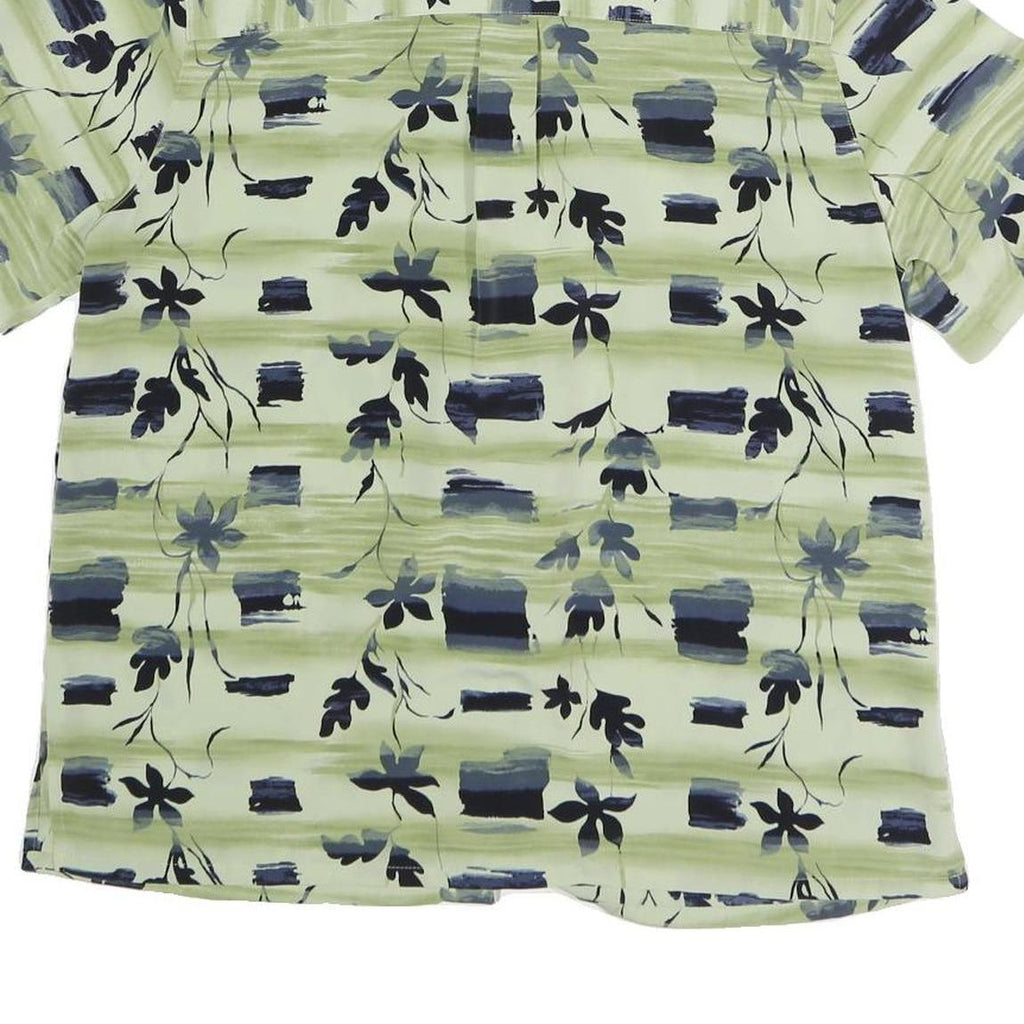 ALFRED DUNNER Womens Green Printed Short Sleeve Collared Shirt UK 10 Comfortable