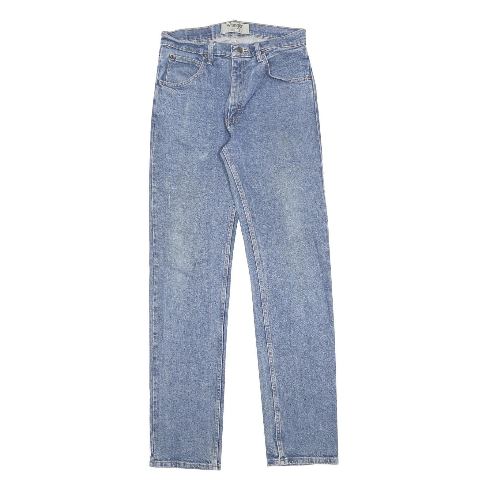WRANGLER Mens Regular Fit Blue Denim Jeans W31 L34 Classic Zip Pocket Authentic
