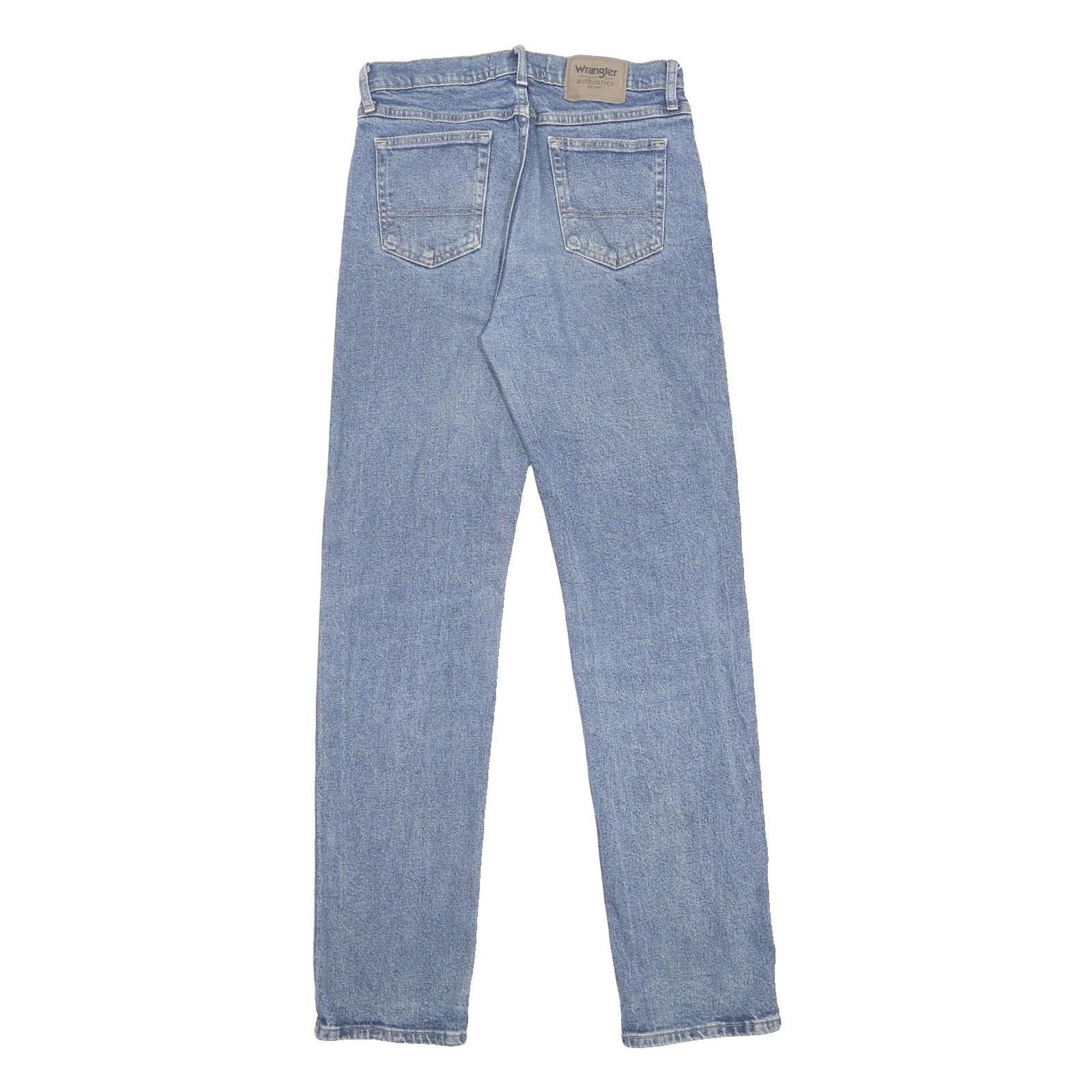 WRANGLER Mens Regular Fit Blue Denim Jeans W31 L34 Classic Zip Pocket Authentic