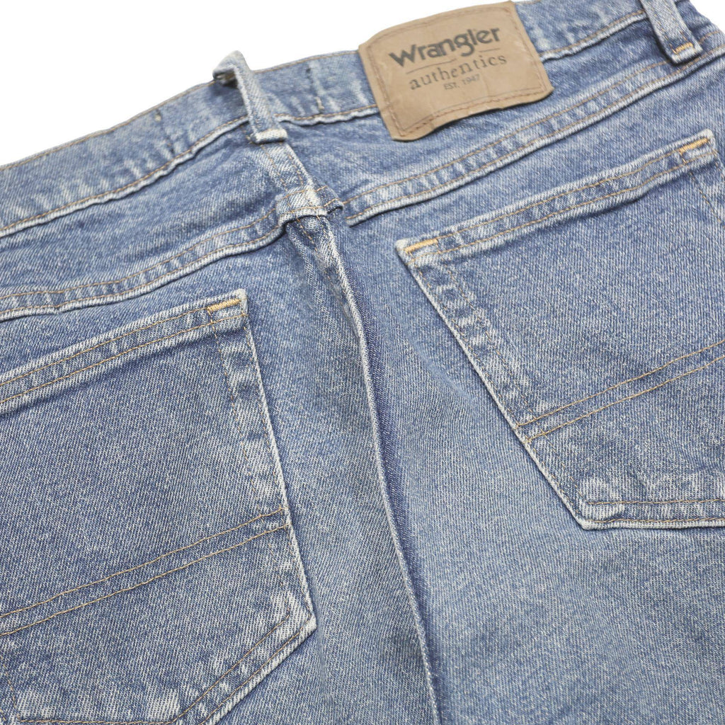 WRANGLER Mens Regular Fit Blue Denim Jeans W31 L34 Classic Zip Pocket Authentic