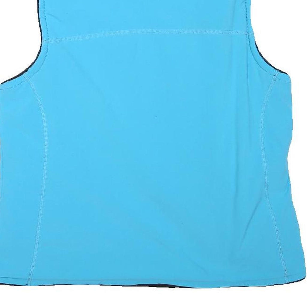 FILA Womens Blue & Black Fleece Jacket M Polyester Blend Zip Sport Casual