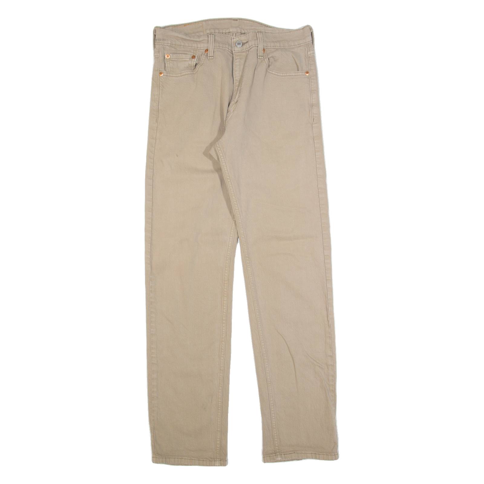 LEVI'S 505 Mens Trousers Beige Regular Tapered W30 L32