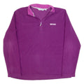 REGATTA Womens Fleece Purple 1/4 Zip UK 12