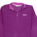 REGATTA Womens Fleece Purple 1/4 Zip UK 12