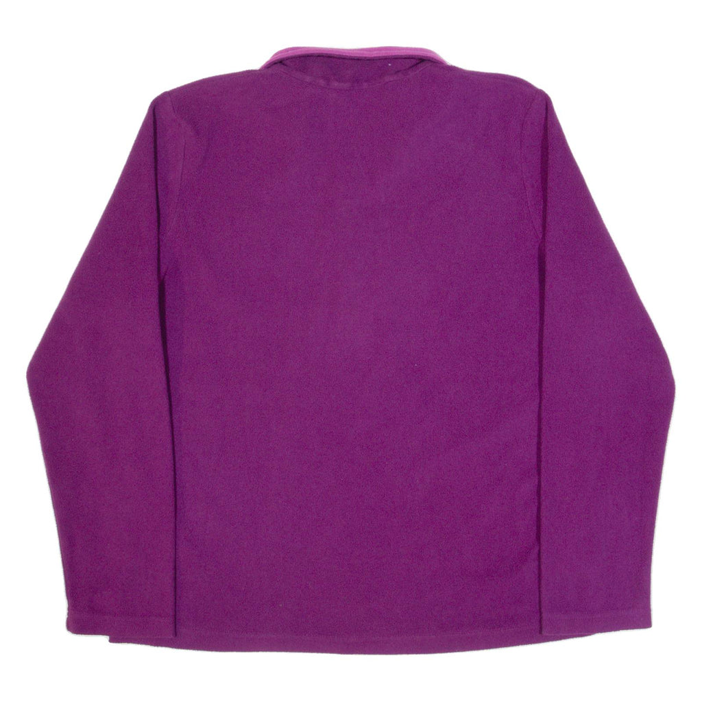 REGATTA Womens Fleece Purple 1/4 Zip UK 12