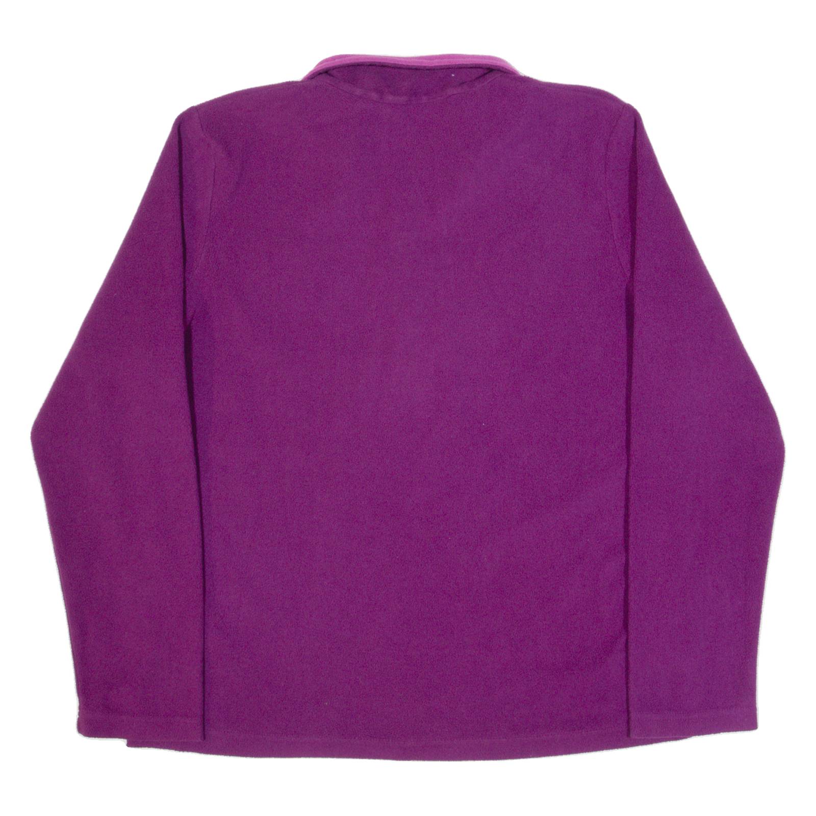 REGATTA Womens Fleece Purple 1/4 Zip UK 12