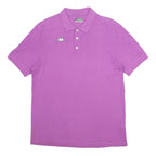 KAPPA Mens Purple Short Sleeve Plain Polo Shirt L Cotton Casual Sport