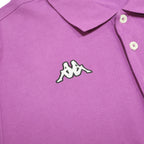 KAPPA Mens Purple Short Sleeve Plain Polo Shirt L Cotton Casual Sport
