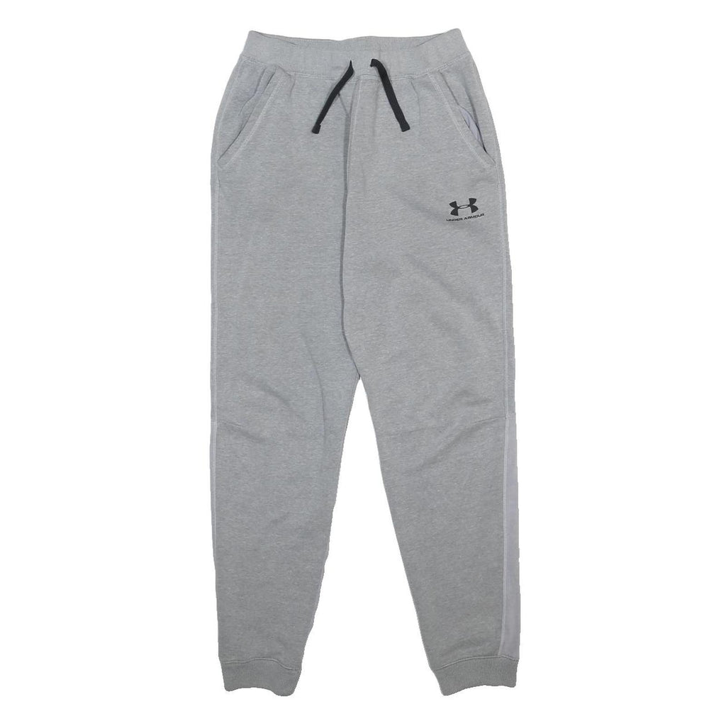 UNDER ARMOUR Boys Joggers Grey XL W26 L28 Cotton Blend Regular Tapered Fit