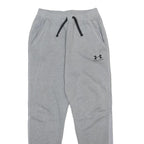 UNDER ARMOUR Boys Joggers Grey XL W26 L28 Cotton Blend Regular Tapered Fit