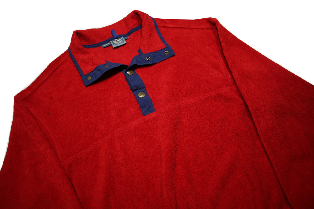 WOOLRICH Womens Red Patterned Pullover Plain Round Neck Basic Knit L Relaxed