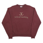 CHAMPION Mens Maroon Crew Neck M Centennial Cosmetology Embroidered Sweatshirt