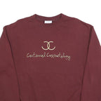 CHAMPION Mens Maroon Crew Neck M Centennial Cosmetology Embroidered Sweatshirt