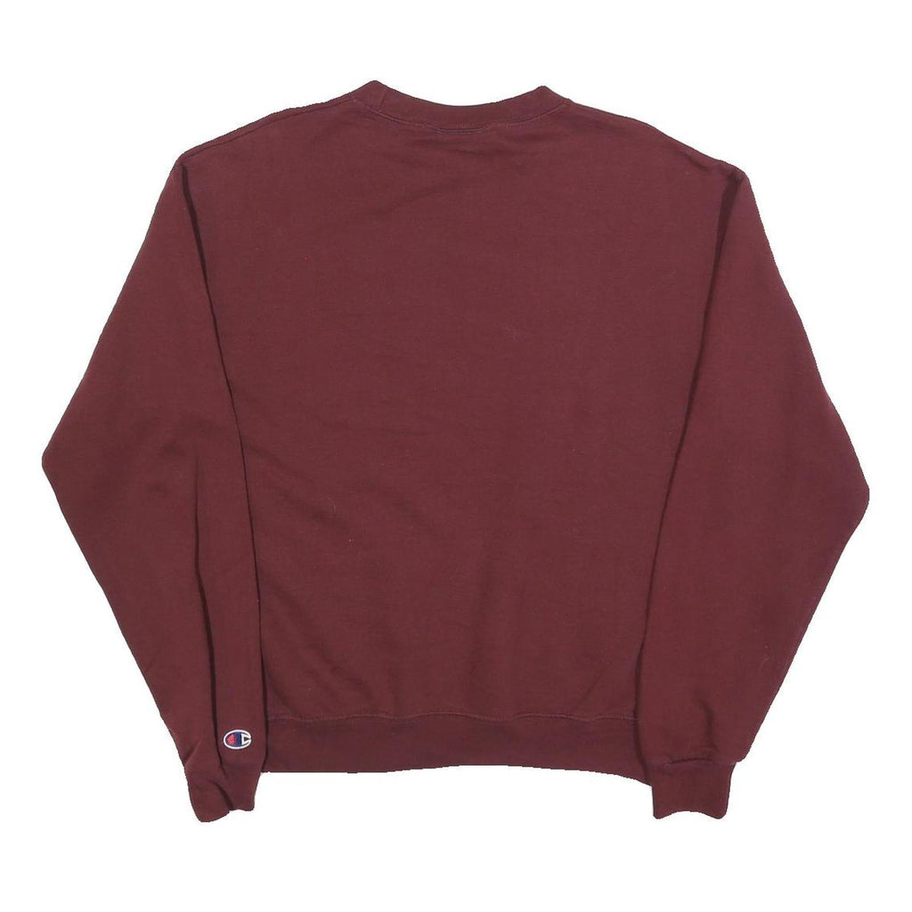 CHAMPION Mens Maroon Crew Neck M Centennial Cosmetology Embroidered Sweatshirt
