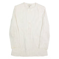 UN DEUX TROIS Mens Blazer Jacket Cream Linen 90s Striped S