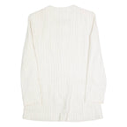 UN DEUX TROIS Mens Blazer Jacket Cream Linen 90s Striped S