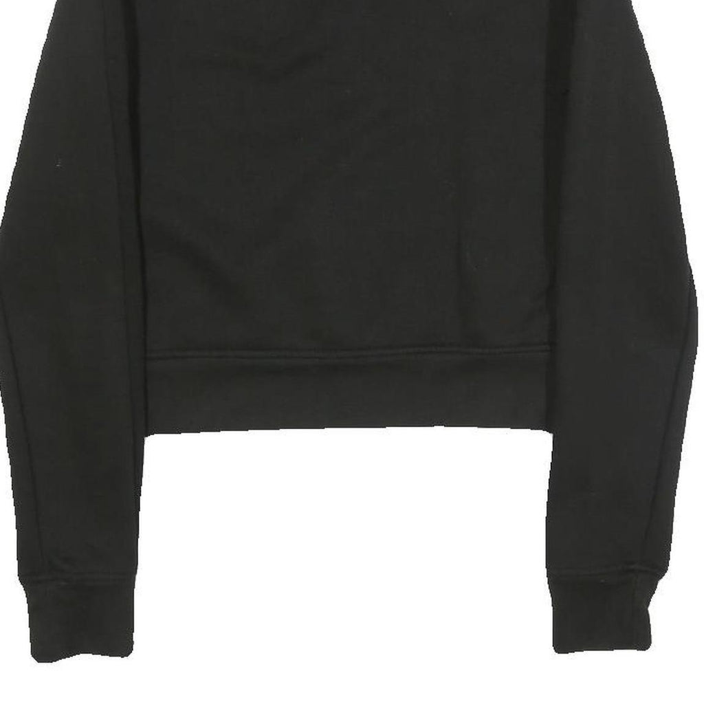 BENCH Womens Black Crew Neck XS Sweatshirt Cotton Blend Logo Printed