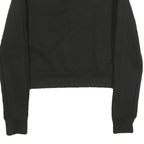 BENCH Womens Black Crew Neck XS Sweatshirt Cotton Blend Logo Printed