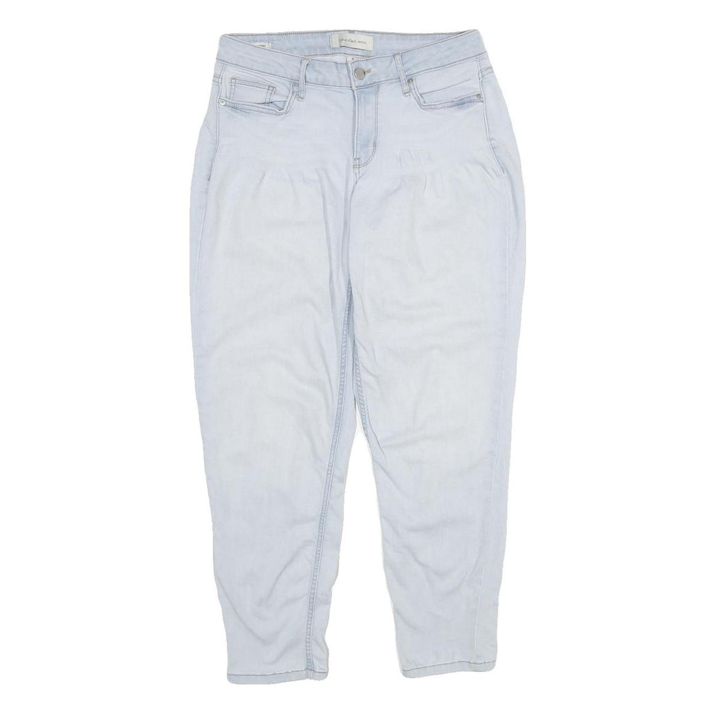 CALVIN KLEIN JEANS Womens Light Blue Regular Straight Denim Rinse W30 L28
